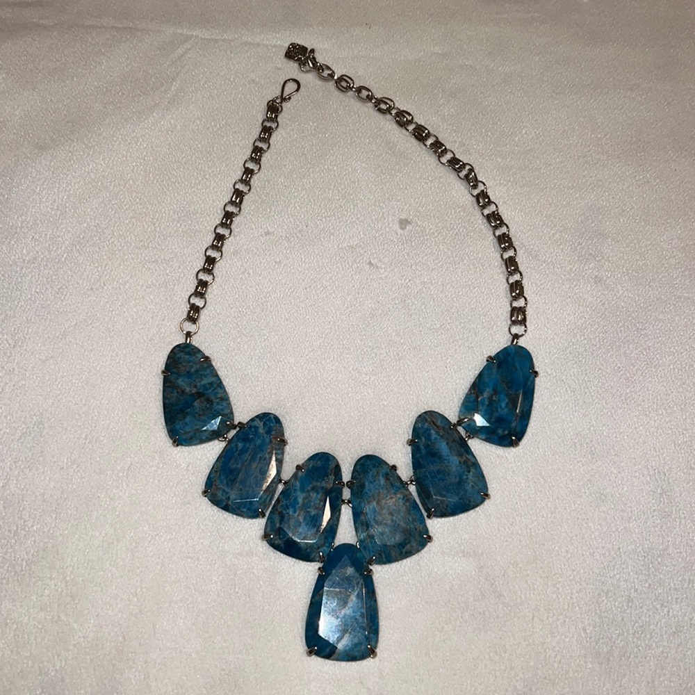 Kendra Scott Harlow Silver Aqua Apatite